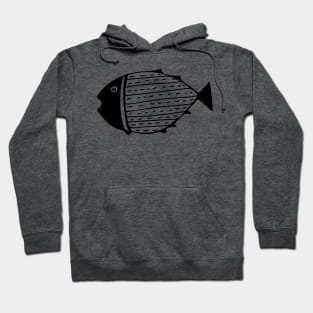 Antique fish - timeless abstraction Hoodie